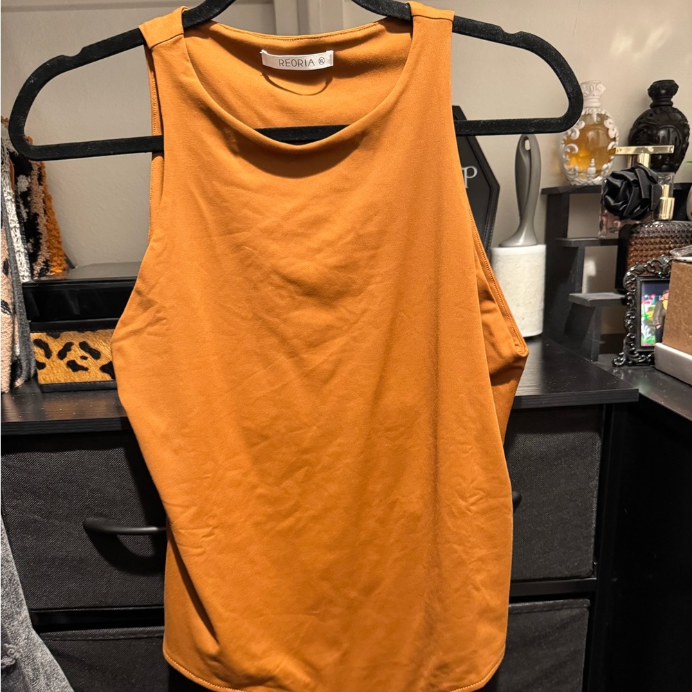Brown double lined body suit